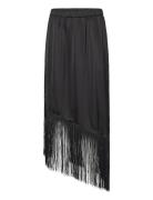 Gili Fringe Skirt NORR Black