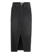 Vmveri Hr Calf Denim Skirt Ga Mix Noos Vero Moda Black