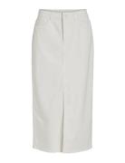 Vipia New Midi Denim Skirt Jaf White/Ln Vila White