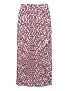 Geometric Print Pleated Skirt GANT Red