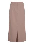 Vivar Hw Long Skirt - Noos Vila Brown