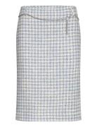 Tweed Midi Skirt Mango Blue