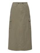 Midi-Skirt With Cargo Pockets Mango Khaki