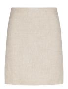 100% Linen Skirt Mango Cream