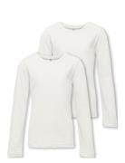 Kognew Only L/S Tee Jrs 2-Pack Kids Only White