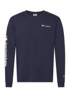 Crewneck Long Sleeve T-Shirt Champion Navy