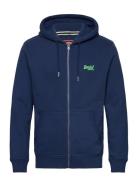 Essential Logo Zip Hoodie Superdry Navy