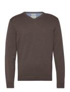 Basic V-Neck Knit Tom Tailor Brown