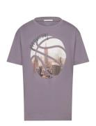 Over Printed T-Shirt Tom Tailor Purple