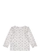 Ruffles Printed Blouse Mango White