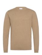 100% Recycle Knit Round Neck Lindbergh Beige