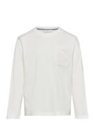 Long Sleeve Cotton T-Shirt Mango White