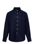 Linen Shirt Ralph Lauren Kids Navy