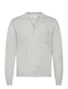 Cotton Linen Knitted Shirt Filippa K Grey