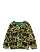 Camo Aop Velour Sweatshirt Mini Rodini Green