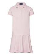 Stretch Mesh Polo Dress Ralph Lauren Kids Pink