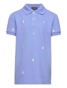 Polo Pony Cotton Mesh Polo Shirt Ralph Lauren Kids Blue