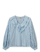 Mmkela Stripe Blouse MOS MOSH Blue