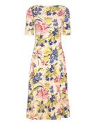 Floral Stretch Cotton Midi Dress Lauren Ralph Lauren Patterned