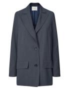 Aviator Side Split Jacket - Harley Rabens Sal R Navy