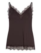 Rwbillie Lace Strap Top Rosemunde Brown