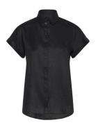 Linen Dolman-Sleeve Shirt Lauren Ralph Lauren Black