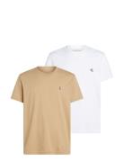 2 Pack Monologo T-Shirt Calvin Klein Jeans Beige