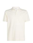 Smooth Cotton Slim Polo Calvin Klein White