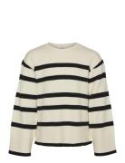 Vmsaba Ls O-Neck Pullover Ga Girl Noos Vero Moda Girl Cream