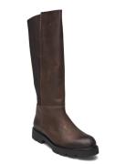 Biaothilia Knee High Elastic Boot Leather Bianco Brown