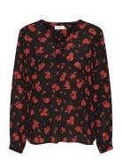 Kaamber Blouse Ls Printed Kaffe Black