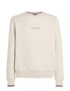 Tommy Logo Tipped Crewneck Tommy Hilfiger Beige