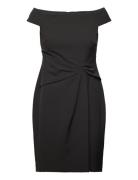 Crepe Off-The-Shoulder Cocktail Dress Lauren Ralph Lauren Black