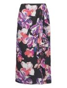 Floral Georgette Midi Skirt Lauren Ralph Lauren Black