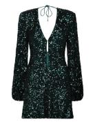 Sequins Mini Flowy Dress ROTATE Birger Christensen Green