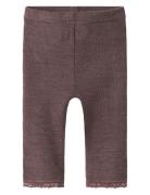 Nbfwang Wool Needle Legging Solid Noos Name It Brown