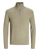 Jjeperfect Knit Half Zip Sn Jack & J S Beige