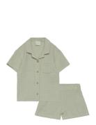 Set Shirt Shorts Gauze Lindex Green