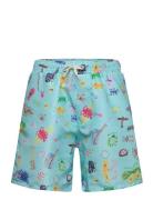 Funny Insects All Over Swim Bermuda Shorts Bobo Choses Blue