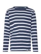 Trio Rib Tobino Tee Ls Mads Nørgaard Blue