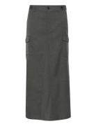 Paulagz Melange Hw Long Skirt Gestuz Grey