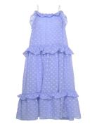 Maxi Strap Frill Dress Stella Nova Blue