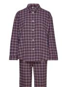 Flannel Pyjamas Set Becksöndergaard Burgundy