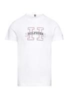 H Print Regular Tee Ss Tommy Hilfiger White