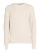 Waffle Structure Sweater Calvin Klein Beige