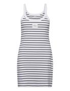 Woven Label Rib Tank Dress Calvin Klein Jeans White