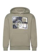 Relaxed Hoodie With Print Tom Tailor Green