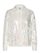 D6Bonbon Cropped Sequins Shirt Dante6 White