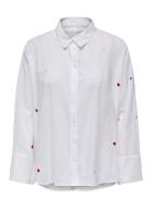 Onlnew Lina Grace Ls Emb Shirt Noos Wvn ONLY White