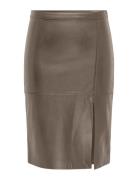 Onlnewoline Faux Leather Skirt Cc Otw ONLY Brown